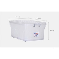 Toyogo 66 Lit Storage Box Container with Wheel and Cover/Kotak Simpana Beroda dengan Penutup (9807)