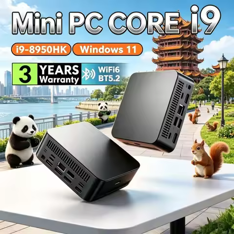 2026 Ethereal Mobile MINI PC Windows 11 Pro Core I9 8950HK RAM 1TB SSD WIFI 6 BT5.2 4K HD Resplenden