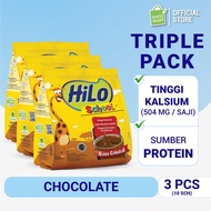 Triple Pack - HiLo School Gusset Coklat 10 Sachet - Susu Tinggi