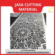 JASA CUTTING CNC MATERIAL POTONG MOTIF -  CNC CUTTING BAHAN KAYU/TRIPLEK/HMR/GRC/PVC BOARD/MDF/ACP/AKRILIK/PE/PL/POLYCARBONAT - CUTTING PARTISI RUANGAN WALL ART