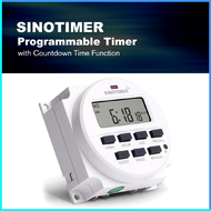 COD Sinotimer Programmable Timer Switch Relay Countdown Time 220V AC / alat pemutus listrik / timer