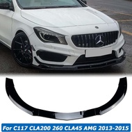 C117 Front Bumper Lip Body Kit Spoiler Splitters Guards For Mercedes Benz CLA Class CLA200 CLA260 CLA45 AMG 2013-2015 Ca