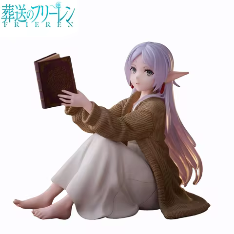 Original Genuine Anime Frieren: Beyond Journey's End 13cm Frieren Sitting Posture Figures Collection