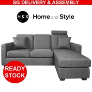 [Ready Stock]  L Shape Sofa | Removable Cover ★ High Quality ★ Modular Sofa ★ Compact ★ Living Room