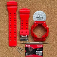 Red Glossy G-Shock GA100 / GA110 / GA120 / GD100 / GD110 / GD120 / GAX100 Watch Strap Band