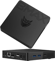 Bmax Mini PC Windows 10 Pro 6GB DDR3/64GB eMMC Celeron N3350 Processor (Up to 2.4 GHz), HDMI+VGA Port 4K HD Dual-Screen Display Gigabit Ethernet, 2.4G/5G Dual WiFi, B1 Plus Micro Computer BT4.2