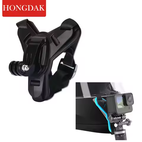 HONGDAK Motorcycle Helmet Chin Mount for GoPro Hero 11 10 9 8 7 6 Action Sports Camera Holder Motorc