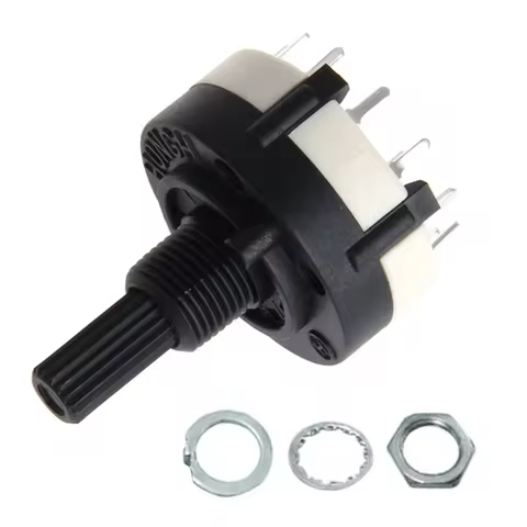 RS16 RS26 Selectable Band Rotary Channel Selector Switch Single Deck Rotary Switch Band Selector 1P1