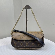 Louis Vuitton Wallet on Chain Ivy Bag 棕色拼色老花手袋 23x5x12cm