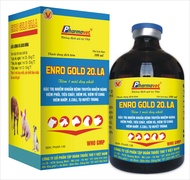 ENRO GOLD 20.LA Đặc tr.i nhiễm khuẩn bệnh truyền nhiễm nặng viêm phổi tiêu chảy trên vật nuôi Dạng d