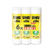กาวแท่ง 40 กรัม ขาว (แพ็ค6แท่ง UHU
