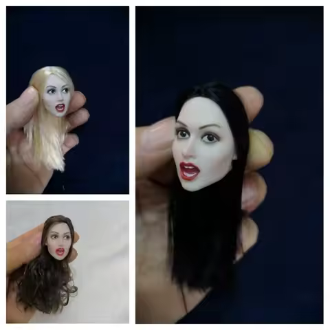 Glf 1/6 Scale Mouth Expression Beauty Head Sculpture Female Action Figures Head Carving Model for 12