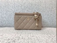 Chanel金球長盒子 奶茶色