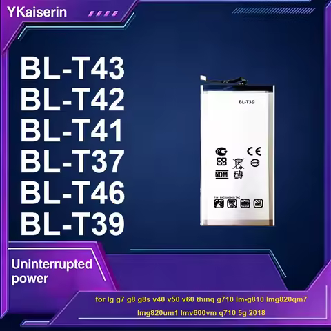 0-5000mAh BL-T46 BL-T37 BL-T41 For LG G7 G8 g8s V40 V50 V60 Thinq G710 LM-G810 lmg820qm7 lmg820um1 l