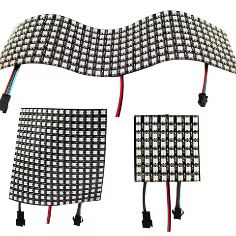 DC5V WS2812B LED Panel 5050 RGB Individually Addressable Digital Flexible Screen Light Strip WS2812 