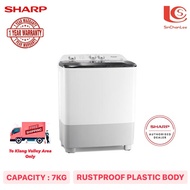 [FREE DELIVERY KLANG VALLEY] SHARP SEMI-AUTO WASHING MACHINE 7KG/10KG/12KG/14KG MESIN BASUH MANUAL