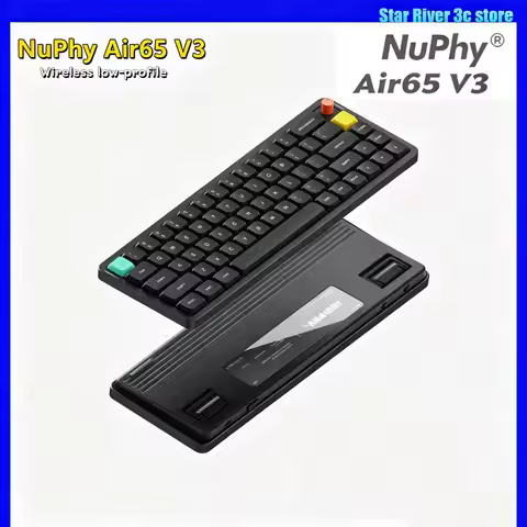 NuPhy Air65 V3 Low Profile Mechanical Keyboard 3.5mm Nano Switch Gasket Structure Quiet Triple Mode 