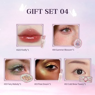 Flower Knows Midsummer Fairytales Collection Makeup Gift Set include Lip Lacquer Blush Eyebrow Palet