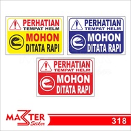 318 - Helmet Case Attention Stickers, Please Read Neat, Waterproof, and Customizable