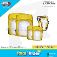 สนับเข่า-ศอก-มือ เด็ก RRK (3สี ชมพู/เหลือง/น้ำตาล)- Knee-Elbow-Hands Protection Pink/Yellow-Brown (1-3yrs) 2คู่