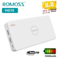 Romoss HG10 10000mah Powerbank Dream Series Ultra Slim High Capacity Power Bank 2.1A Output Dual Output