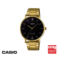 CASIO นาฬิกาข้อมือ CASIO รุ่น LTP-VT01G-1BUDF วัสดุสเตนเลสสตีล สีดำ