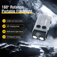 Boruit V20 LED EDC Mini Flashlight 1000LM IP67 Waterproof 180° Rotation Type-C Charging Magnetic Suc