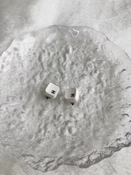 【日本直送 名牌中古包】CHANEL 香奈兒 耳環 白色 經典標誌 鑰匙帽 復古 vintage 老品 pfkb7h