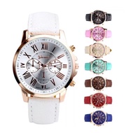 Faux Leather Analog Quartz Wrist Geneva Watch GE019