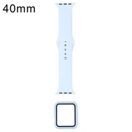 Silicone Replacement Strap Watchband + Watch Protective Case with Screen Protector Set For Apple Wat