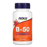 NOW Foods B 50 100 Tablets Vitamin B complex USA
