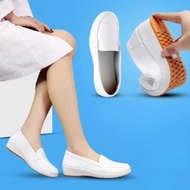 White Shoes Nurse For Women White Leather Shoes Nursing Shoes White For Women Sprinter Shoes Thick