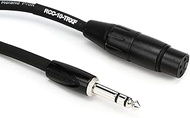 Roland Black Series Interconnect Cable, 1/4-Inch TRS to XLR (Female), 10-Feet