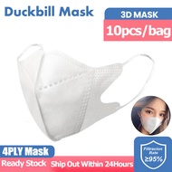 (50PCS Mask Murah)Duckbill face mask 50pcs original 4ply 3d duckbill mask headloop&earloop V-mask fo