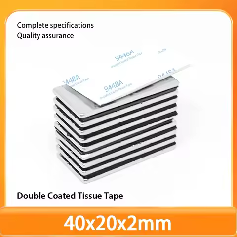 40x20x2mm Block Strong Powerful Magnets With Double Sded Tape For Home Refrigerator,Office, DIY 40*2