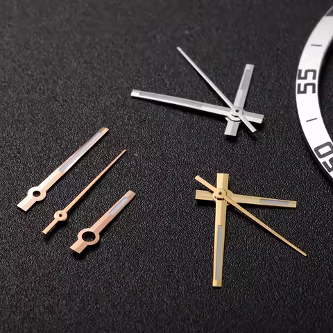 RoseGold Silver Gold Watch Hands Green Luminous For NH35/NH36/4R/7S Movement Watches Pointers 3Pin W
