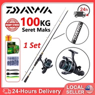 DAIWA Reel Fishing Rod Set Combo Barang Mancing Set Joran Pancing Jigging Spinning Casting 1 Set bc