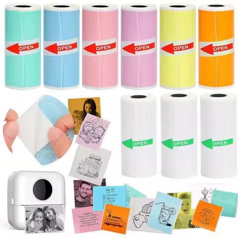 Mini Printer Sticker Paper,Thermal Self-adhesive paper 57 * 30mm for Pocket Inkless Portable Bluetoo