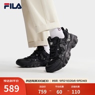 斐乐（FILA）休闲鞋猫爪鞋5代运动鞋2024春季新款男鞋老爹鞋 黑-BK 44