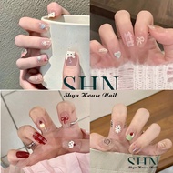 Simple short square nailbox, short fake nails, simple nailbox, cute short nails