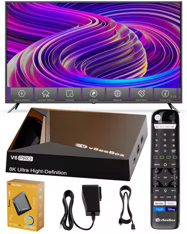 TV Box vSeeBox V6 Pro 2026 Version, VC Box, V Box, See Box, Vsee Box for TV
