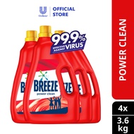 Breeze Detergent Liquid Power Clean (3.6kg x 4)