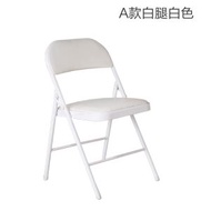 ONE - 特色餐椅摺疊凳電腦椅會議椅培訓椅 白色+白架(皮革款)