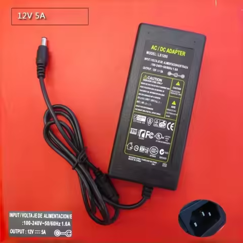 LX1205 12V5A LED Drive AC 100V-240V 12V 5A 60W LED Strip Lighting Transformers Power Adapter Power S