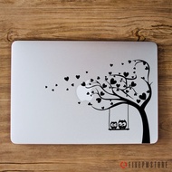 Large Tree Owl Sticker for Laptop body - Large Tree Owl Sticker on the back of a Laptop