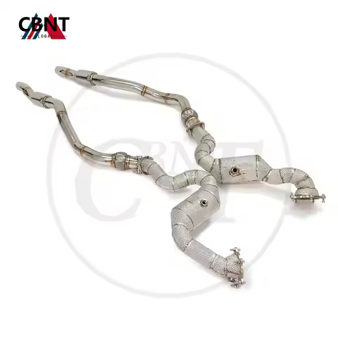 CBNT for Audi S6 S7 RS6 RS7 C7 4.0T Exhaust Downpipe & Front Pipe SS304 Tuning Exhaust Headers with 