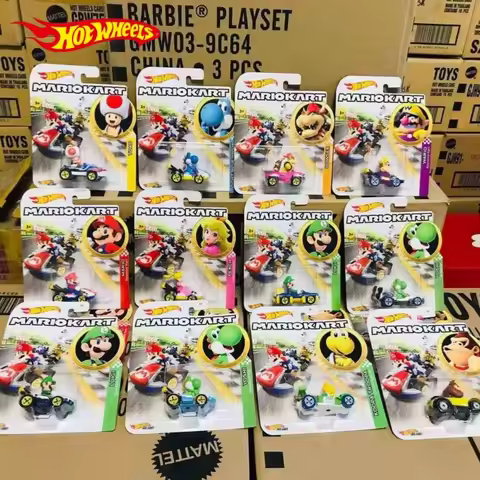 Original New Hot Wheels GBG25 Super Mario Bros. Movie Mariokart Car 1/64 Die Casting Car Model Toys 