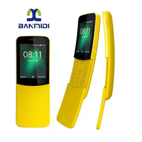 8110 4G LTE Dual-SIM Mobile Cell Phone Banana Original Unlocked Sim Free WIFI GPS 4GB+512MB Slide Ka