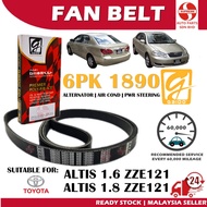 S2U Gaido Fan Belt Toyota Altis 1.6 1.8 ZZE121 ZZE122 Air Cond Alternator Power Steering Belt 6PK189