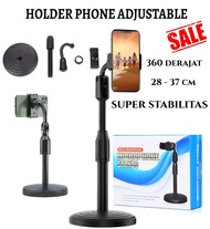Stand HP Adjustable 360 derajat Holder Meja Phone Holder Tiang Holder Stand Live Holder HP Termurah 